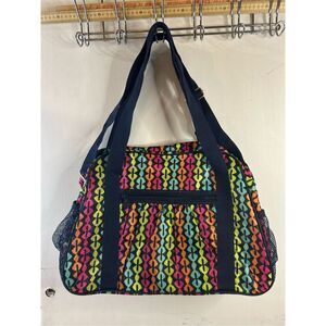 31 Thirty one travel bag carry on shoulder strap handles colors 18"x13" Navy & C